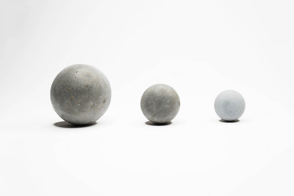 Concrete Round Sphere Cabinet Knob Natural in 4 sizes