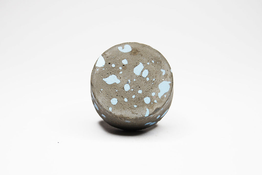 Concrete Round Cabinet Knob with Quail / Duck Egg pattern. Various colours. Wall Hook available