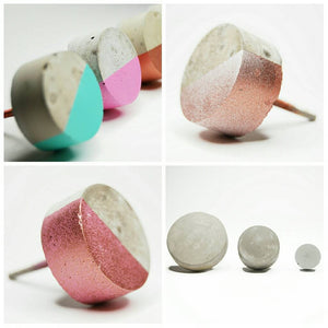 Concrete Round Wall Hook Natural Grey or a variety of colours