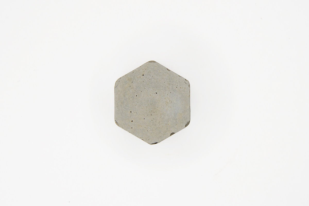 Wall Hook - Concrete Hex / Hexagon. Natural Grey or a variety of colours