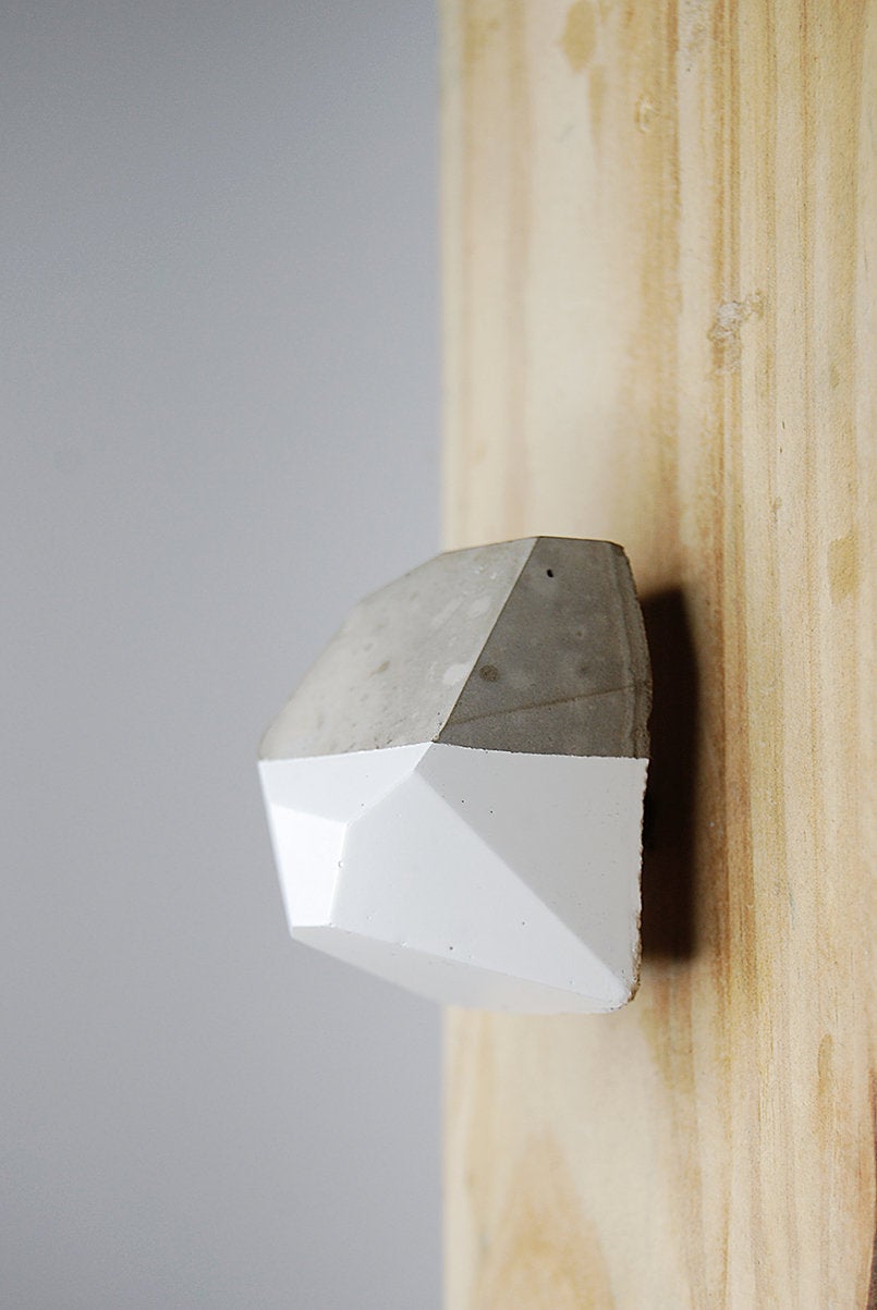 Large Geometric Statement Cabinet Knob Natural Grey or a variety of colours