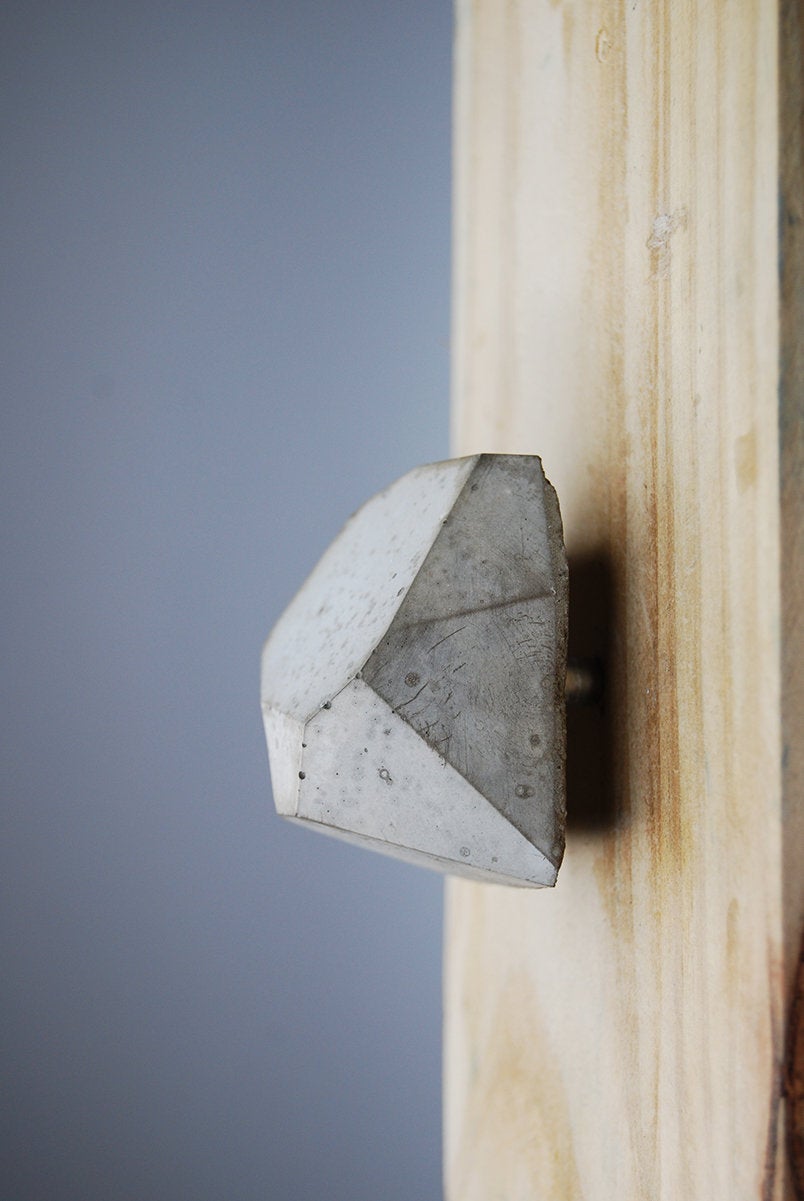 Large Geometric Statement Cabinet Knob Natural Grey or a variety of colours