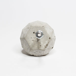 Concrete Round Faceted Sphere Cabinet Knob or Wall Hook Natural Grey or colours