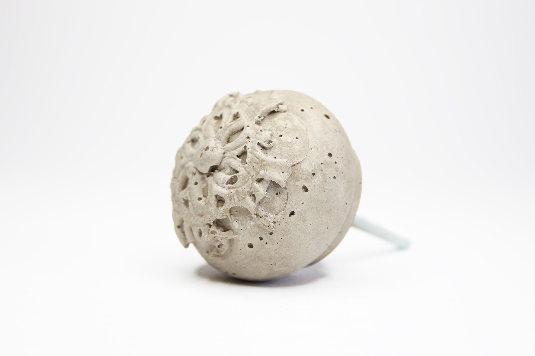 Concrete Traditional Round Flower Cabinet Knob (imperfect beauty)