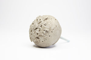 Concrete Traditional Round Flower Cabinet Knob (imperfect beauty)