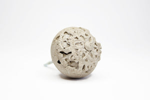 Concrete Traditional Round Flower Cabinet Knob (imperfect beauty)